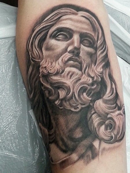 Jesus Statue Tattoo