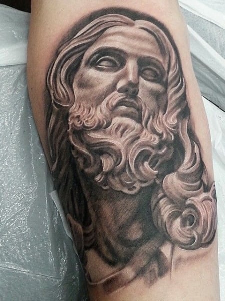 Ancient statue : realism black and gray tattoo – Tattoo Studio München |  CHAOS CREW | Tätowierer München