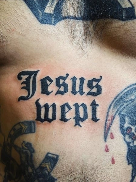 Jesus Wept Tattoo