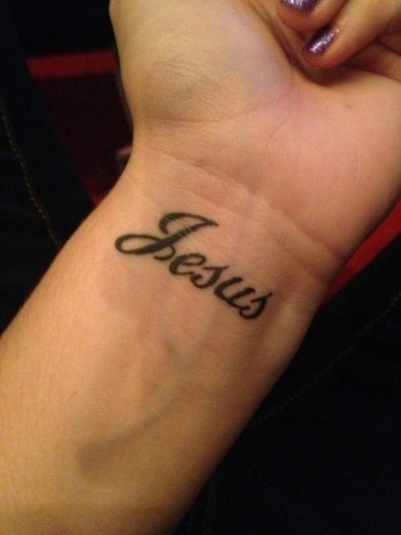 Jesus Wrist Tattoo 
