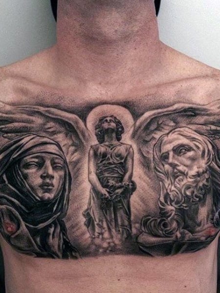 Jesus And Angel Tattoo 1