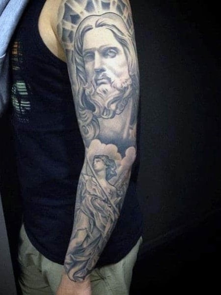 Jesus And Angel Tattoo