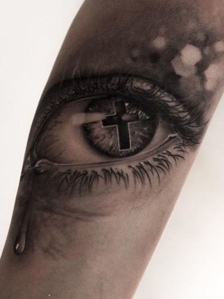 Jesus And Eye Tattoo