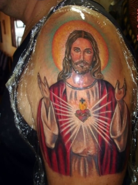 Jesus And Halo Tattoo 