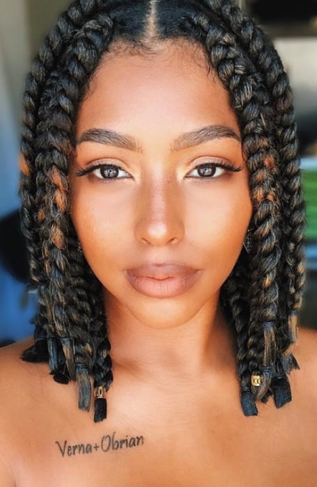 Amazon.com : Chade Fashions Alitress Box Braids w/ Coily Ends Medium Length  Synthetic Hair Easy Install - ABCE103X (1) : Beauty & Personal Care