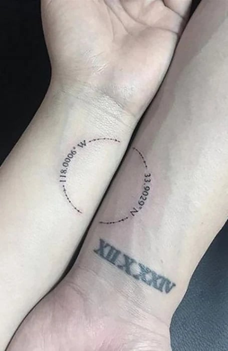Matching Meaningful Couple Tattoos