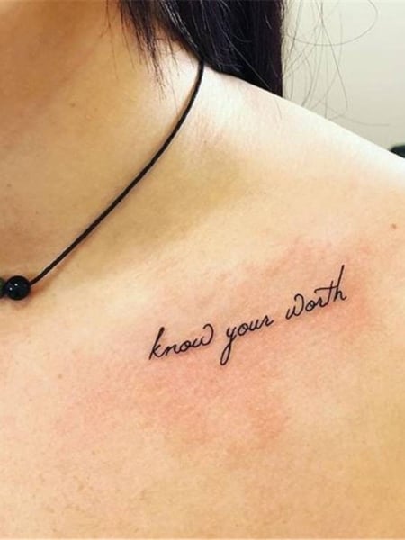 Meaningful Collarbone Tattoo