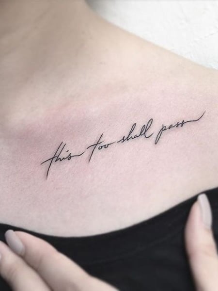 Meaningful Collarbone Tattoo