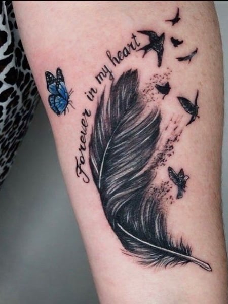 Meaningful Feather Tattoo