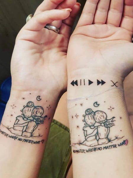 Meaningful Matching Best Friend Tattoo