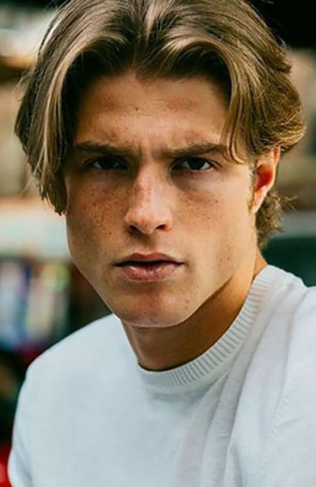 Middle Part Surfers Hairstyle Men
