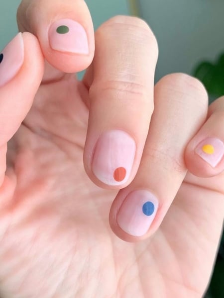 Minimalistic Short Acrylic Nail Art