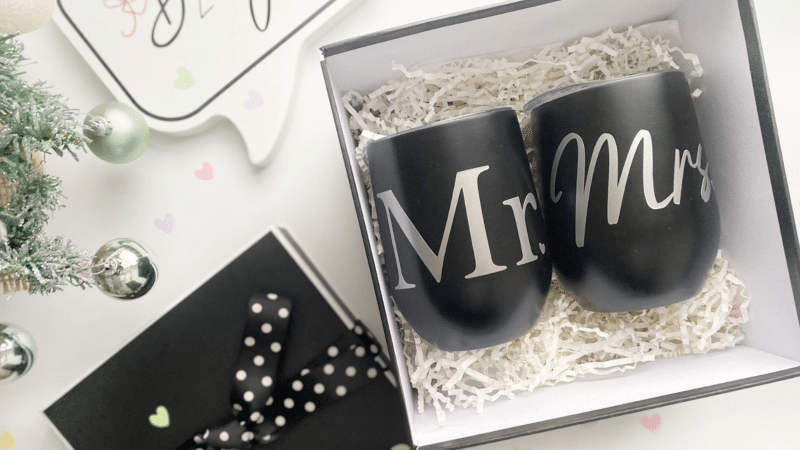 Mr & Mrs Wedding Gift Tumblers