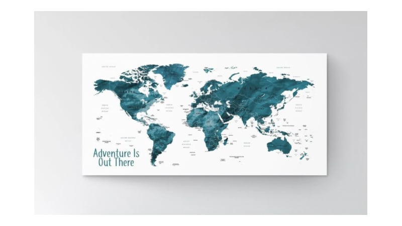 Push Pin World Map
