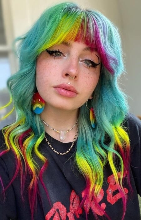 Rainbow Wolf Haircut