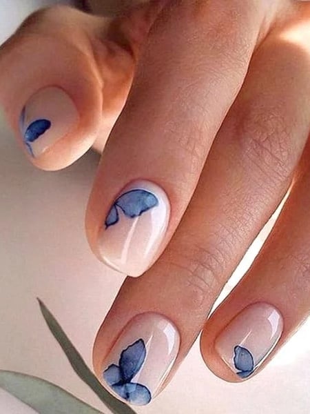 Short Butterfly Nail Designs