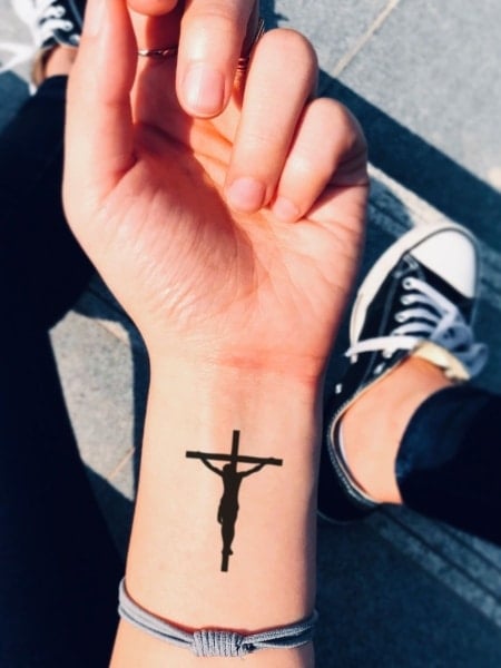 Simple Jesus Cross Tattoo