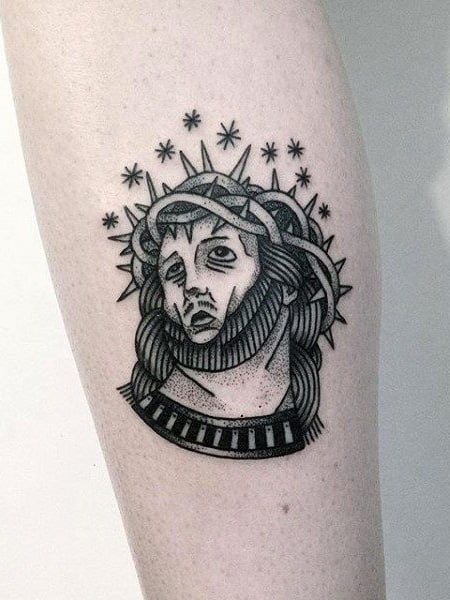 Small Jesus Tattoos 