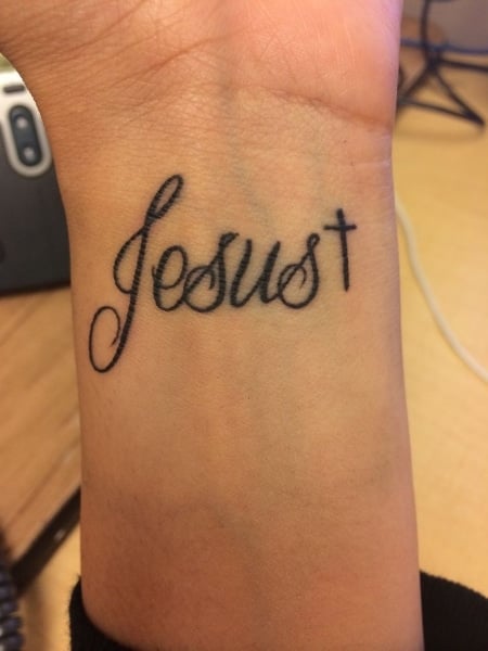 Small Jesus Tattoos 1