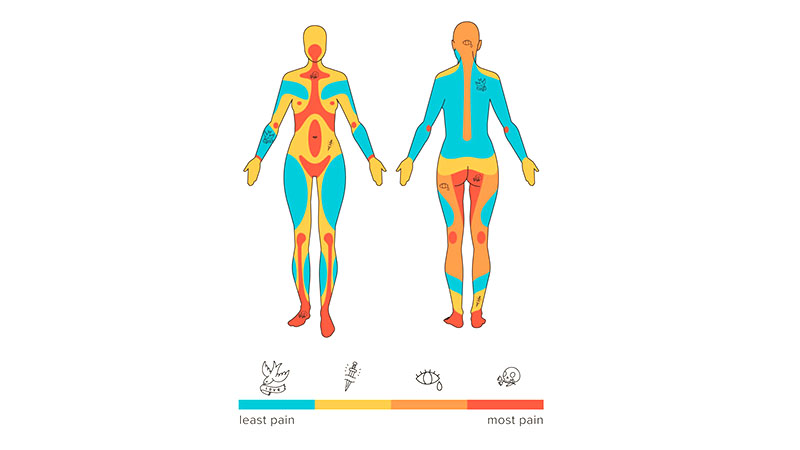 Tattoo Pain Chart Women