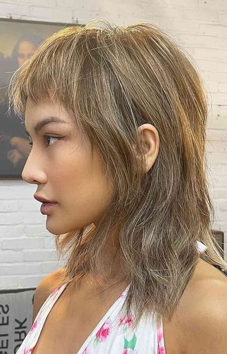 Wolf Haircut with Textured Fringe