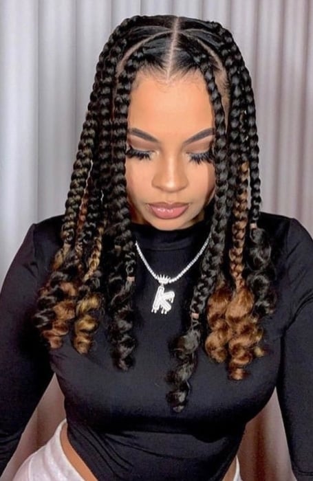 Medium Length Goddess Braids 