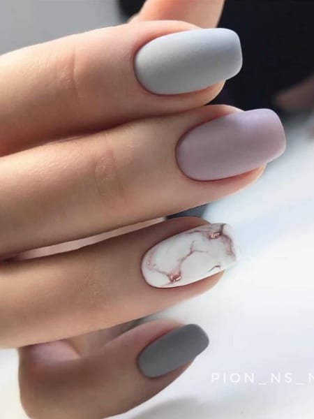 Short Matte Acrylic Nails