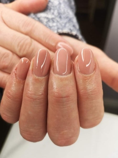 Short Natural Acrylic Nails