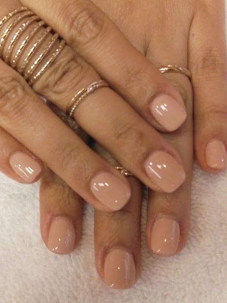 Short Nude Acrylic Nails