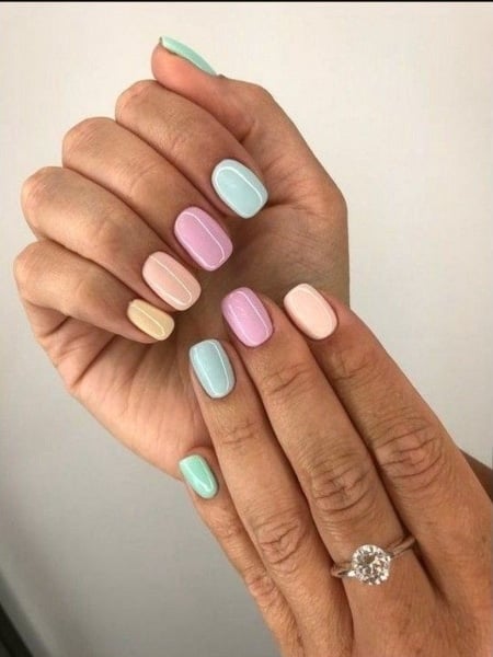 Short Spring Acrylic Nails