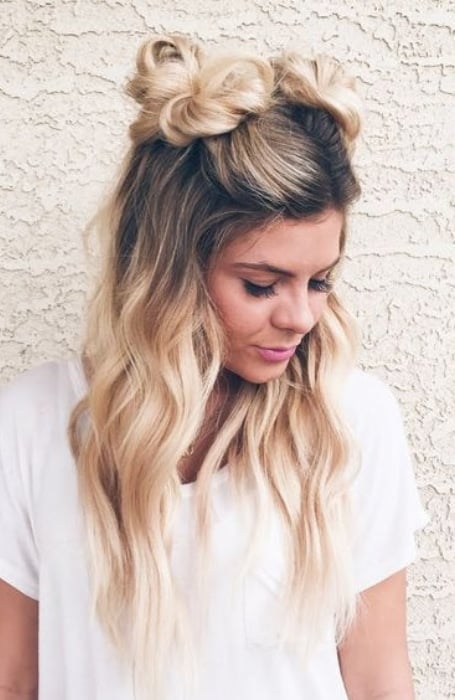 Space Buns Medium Lenght Hairstyles