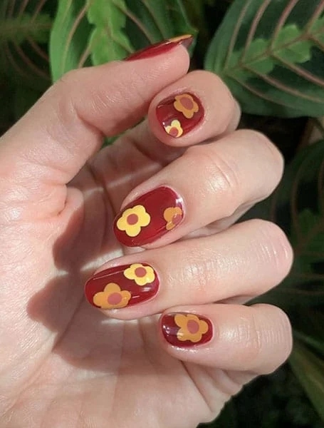 Autumn Florals Pretty Nails Stephstonenails 