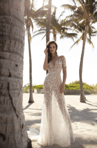 Beach Tulle Wedding Dress Body Hugging Mermaid Wedding Dress | Etsy Australia