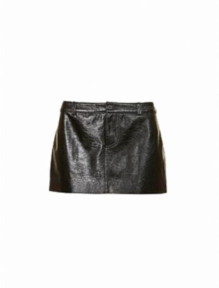 Black Micro Mini Low Rise Skirt