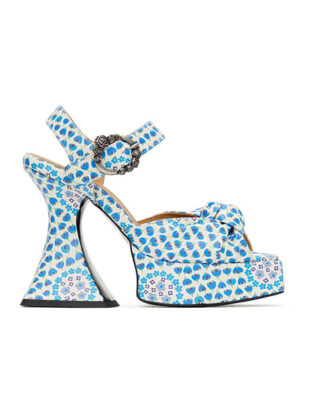 Blue Platform Heels