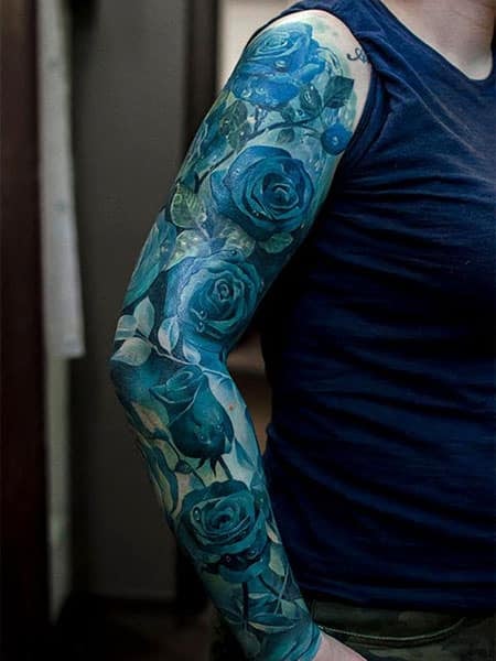 Blue Rose Tattoo Men