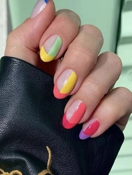 Bright Abstract Manicure