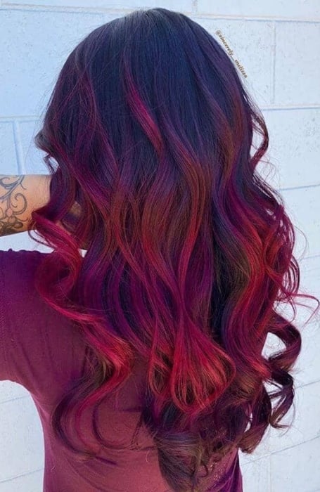 Burgundy Purple Hair Color