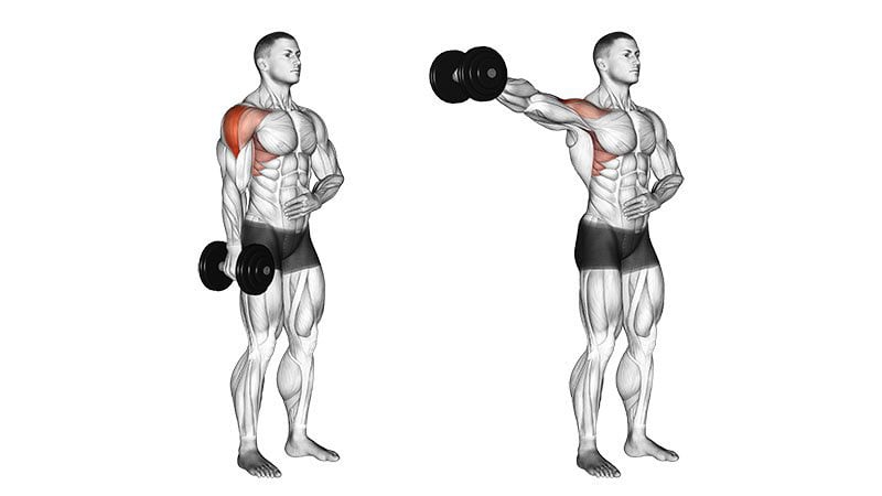 Cheat Lateral Dumbbell Raise