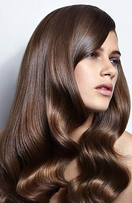Chestnut Brown Hair With Side Parting