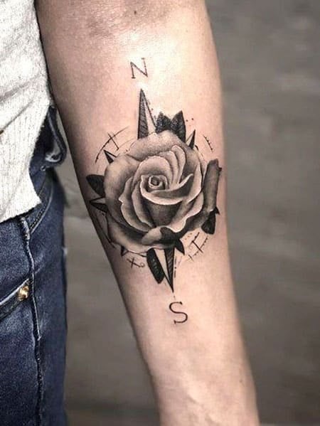Compass Rose Tattoo Men