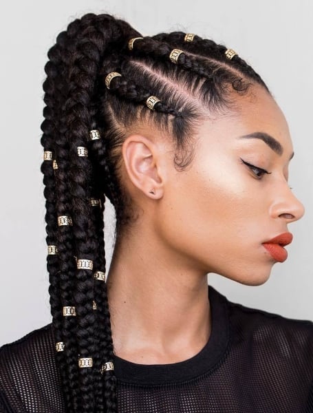 Cornrow Braid Ponytail