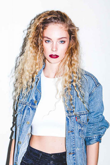 Crimped Blonde Ombre Hair