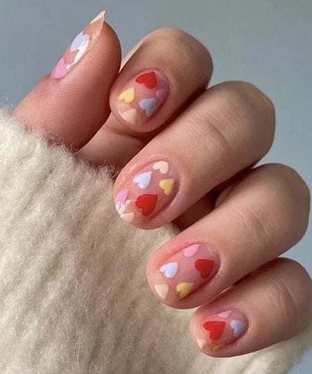 Cute Hearts Pretty Nails Avivaatri