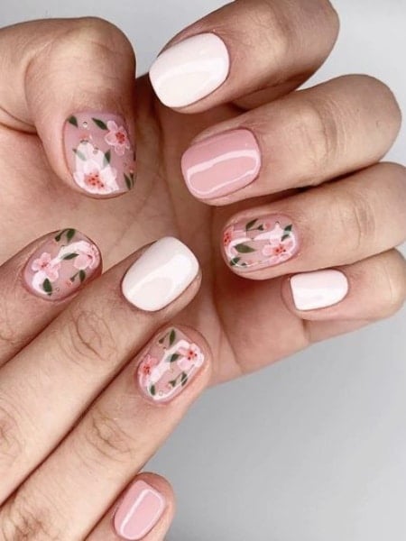 Dreamy Cherry Blossom Nails