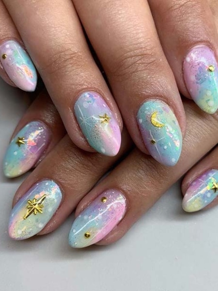 Dreamy Cosmic Nails