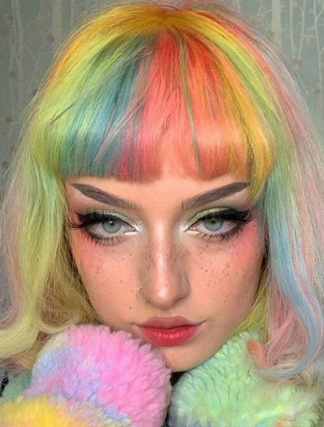 E Girl Rainbow Hair