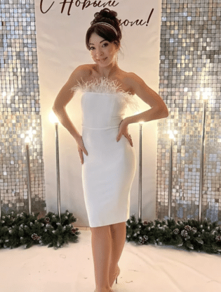 Feather Dress Short Wedding Dress Sexy Party Dress | Etsy Australia