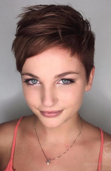 Feathered Pixie Cut 
