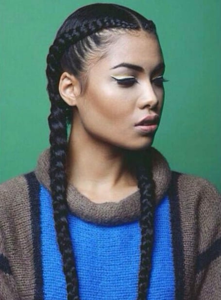 French Braids With Black Hair